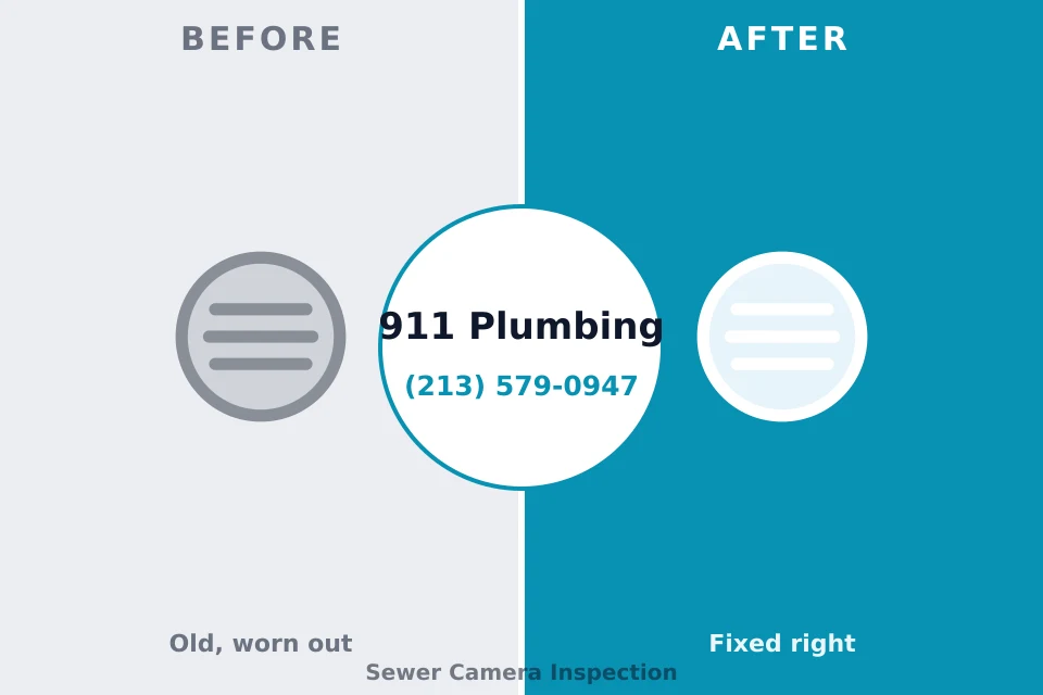 Before and after: plumbing repair Hamilton Square, NJ